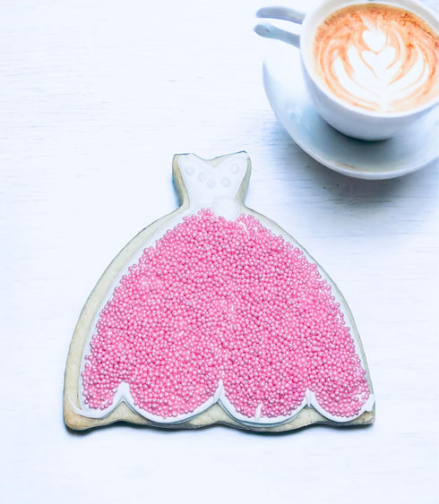 Sweet Evas SHIMMER Large,1.5 METALLIC PINK PEARL NONPAREILS- Dairy Free,Vegan,Soy Free,Nuts