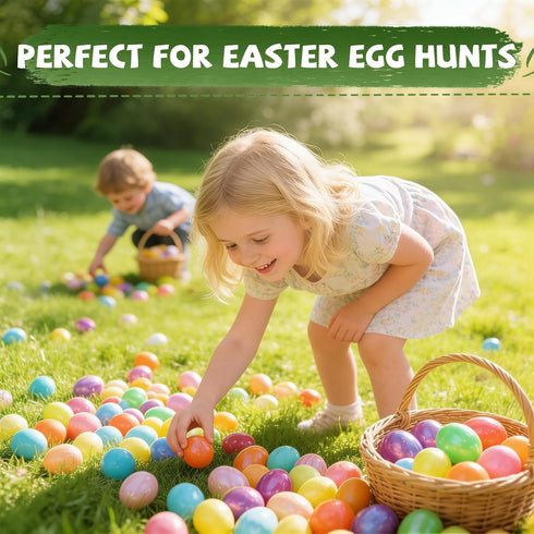 MGparty 72 2.3" Pcs Fillable Easter Eggs Bulk, Iridescent Plastic Easter Eggs Empty for Easter Egg Hunt, Basket