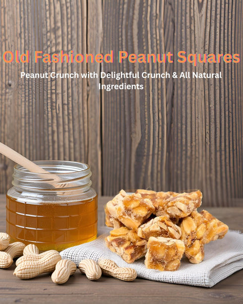 (2 Old Fashioned Peanut Squares by Nuts to You | Peanut Crunch with Delightful Crunch & All Natural Ingredients | Sweet