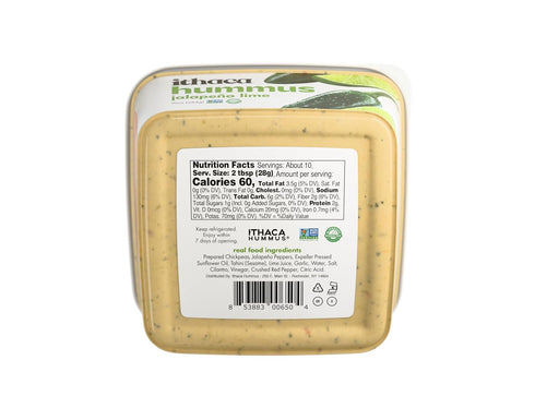 Hummus, 10oz Ithaca Jalapeno Lime Non-GMO, Minimal Ingredients