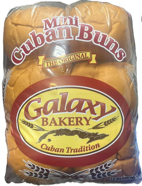 Generic Mini Cuban Bunds Galaxy Bakery Bread (12 buns 20oz)