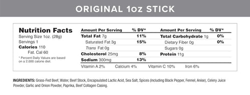 Country 1 Archer Beef Stick , Original, Ounce