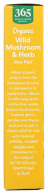 365 6 (Pack 4) by Whole Foods Market, Organic Mushroom and Herb Rice Pilaf, Ounce