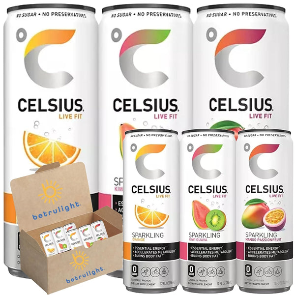 BETRULIGHT Celsius Essential Energy Sparkling Variety Pack (12 fl. oz., 6 pk.)