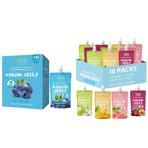 VOLO VERO Drinkable Konjac Jelly, Low Calories, 20 Pack, Vegan, Gluten Free,