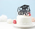 Congrats Grad Cake Topper - Black Glitter 2025 with Graduation Cap - 2025 Graduation Party Decorations