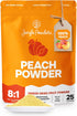 Jungle Powders Freeze Dried Peach Powder 3.5 Ounce Bag Powdered Peaches Peach