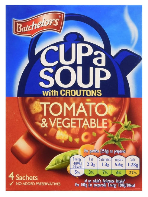 Batchelor's Tomato & Vegetable Cup a Soup, with Croutons, 4's 104g, 3 Pack