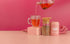 40+ (3.2oz) JusTea LITTLE BERRY HIBISCUS | Loose Leaf Herbal Tea | Tin with Hand Carved Tea Spoon | Cups | Caffeine