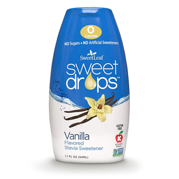 SweetLeaf Sweet Drops - Flavored Stevia Liquid Sweetener, Zero Calories, Gluten Free, Keto Friendly, Vanilla, 1.7 Fl Oz