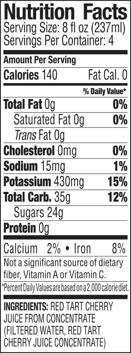 100% 32 Oz (Pack 6) Langers Juice All Tart Cherry, Fl