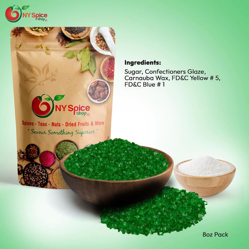 3 NY Spice Shop Green Sanding Sugar - Pound Edible Holiday Sprinkles for Cake Decorating, Cupcakes & Cookies - Festive