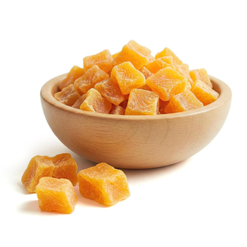 SO2-5 NY Spice Shop Dried Mango Diced with Pound Dehydrated Mangos Dice Fruit Snacking - Dried Mango cubes for Baking