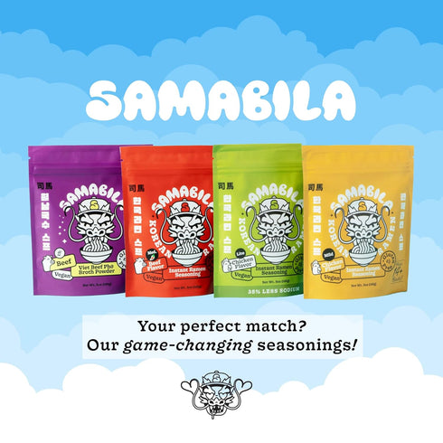SAMABILA (Pack 6) 100% Multigrain Ramen of - Air Dried - Gluten Free - Vegan - Natural Ingredients