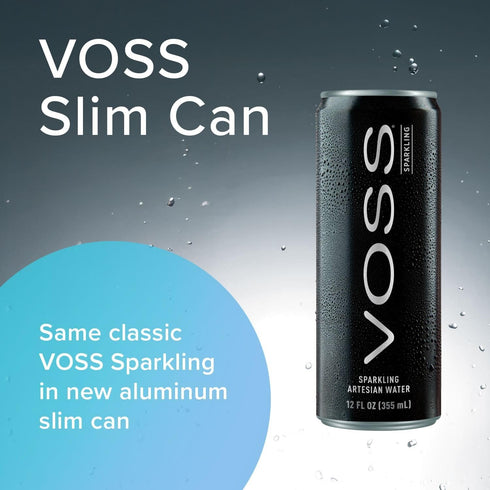 3 Pack 8 24 VOSS Artesian Sparkling Water Cans - of Slim Cans - Pure Carbonated Water Refreshment - Perfect