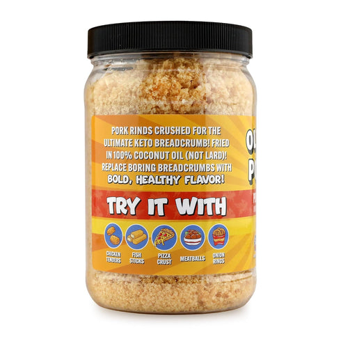 12 oz Ol' Uncle Porkers Original Pork Rind Crumbs, Keto Breadcrumbs, Zero Net Carbs, High Protein, Sugar-Free