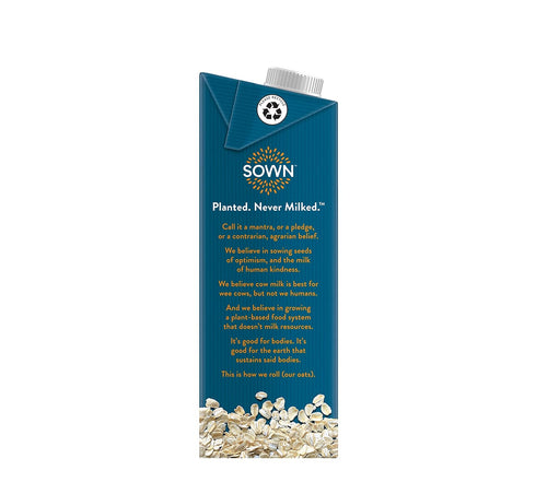 32oz (Pack 6) SOWN Organic Oat Creamer Salted Caramel - Barista Oat Milk Non Dairy Coffee Creamer - Plant Based