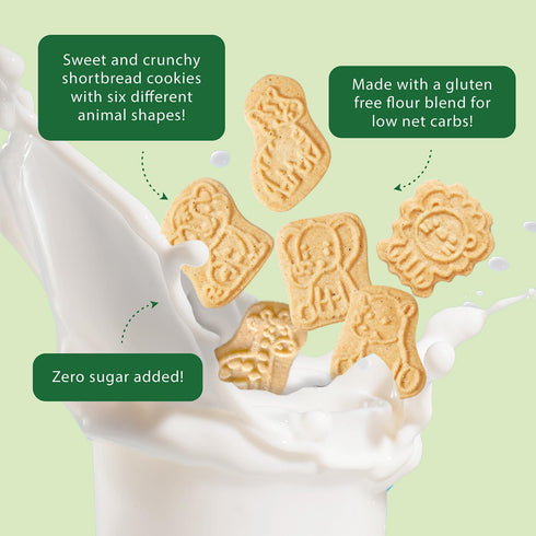 12 (Pack 1) ChocZero Animal Crackers Cookies, Cinnamon Flavored, Gluten Free, Low Carb, No Added Sugar, Ounce