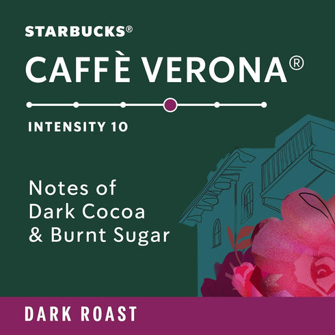 50-count Starbucks by Nespresso Original Line, Caff Verona, Dark Roast Coffee, Espresso Pods