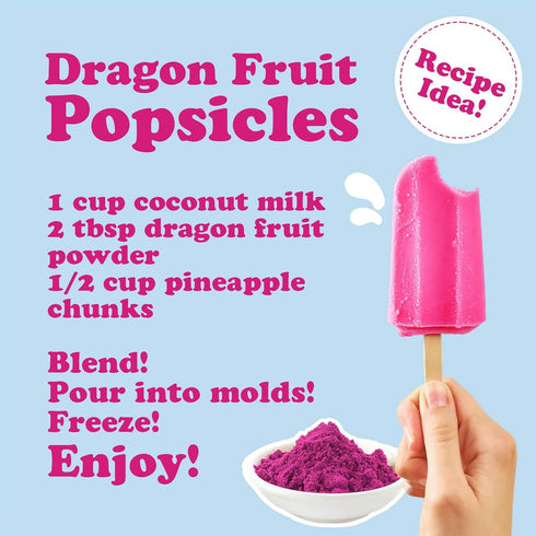 1 Food to Live Freeze-Dried Dragon Fruit Powder, Pounds Vegan, Kosher, Bulk, Dehydrated Dragonfruit for Smoothies