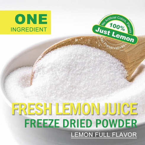 Talcufon 10 Oz, 284G Freshly Squeezed Lemon Powder Just Cold Pressed, Freeze Dried Lemon Juice Powder No Added Sugar