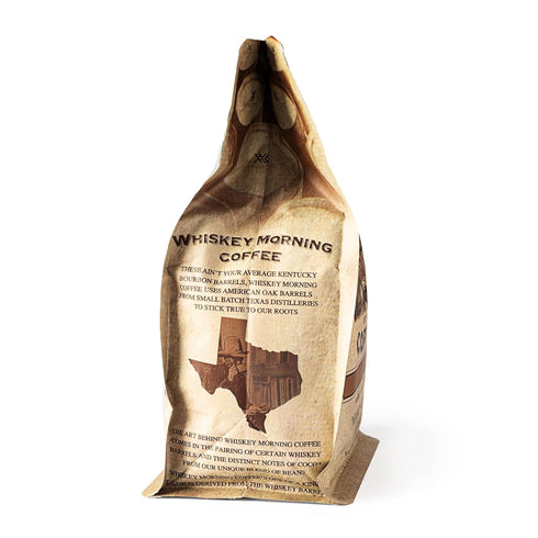 100% 10 oz Whiskey Morning Coffee Bourbon Barrel Aged Ground Coffee, Fire Roasted Ground Coffee, Specialty Grade