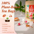 100 Count, 100% WT WEETEE Hawthorn Berry Tea Bags Hawthorn Fruit, Corn Fiber Pyramid Bags, Antioxidant & Caffeine-Free