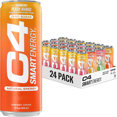 C4 Smart Energy Drinks Variety Pack, Sugar Free | Performance Fuel |