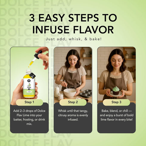 2 Pack 2 Dolce Flav Natural Lime Extract Ounce Oil-Soluble Kosher, Sugar-Free, Concentrated Citrus Lime Flavor