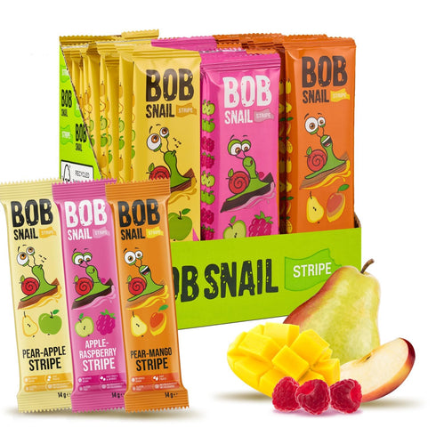 BOB SNAIL Healthy Fruit Snacks for Kids and Adults 30 Fruit Leather
