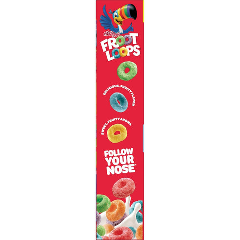 13.2oz (1 Kellogg's Froot Loops Breakfast Cereal, Fruit Flavored, Breakfast Snacks with Vitamin C, Large Size