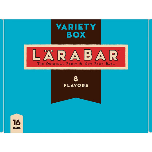 LRABAR 8 1.7oz, 16ct 1.6 (Pack 16) Larabar Gluten Free Snack Bars Variety Box, Vegan, Flavors, & Gluten Free Bar