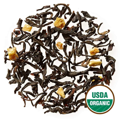 Golden Moon Tea Tippy Earl Gray Tea - Organic Black Tea with Real Bergamot Peels, Loose Leaf, Half Pound