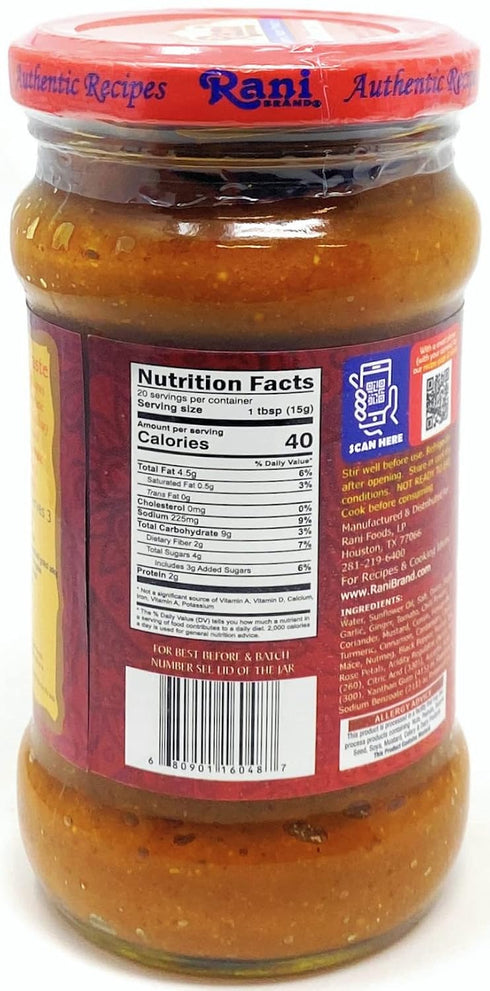 10.5oz (300g) Rani Kashmiri Masala Curry Paste Glass Jar ~ All Natural | NON-GMO | Vegan | Gluten Free | Indian Origin