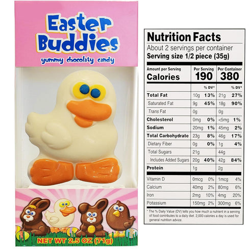 8-Pack, 2.5oz Fruidles Large Easter Buddies Milk Chocolate Bunnies Individually Wrapped in Gift-Box, Kosher Certified