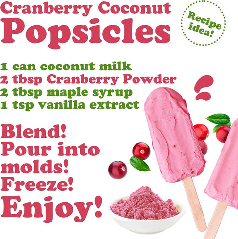 1 Food to Live Cranberry Juice Powder, Pound Great for Juices, Smoothies, Yogurts & Breakfast Drinks. Spray-Dried