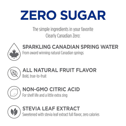 1 (12 325mL) Clearly Canadian Zero Sugar Citrus Medley Sparkling Water Beverage, Zero Sugar & Zero Calories, Case