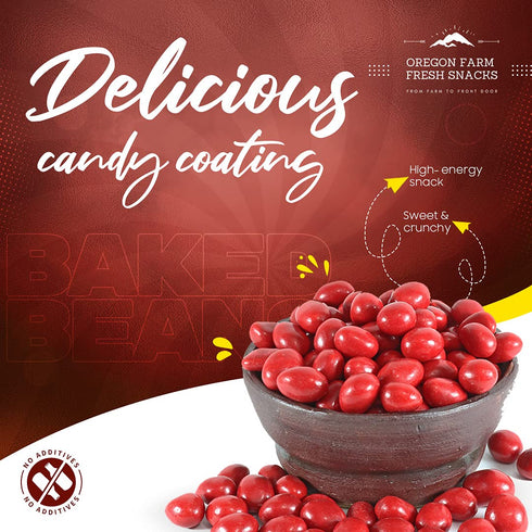 (32oz) Oregon Farm Fresh Snacks Boston Baked Beans Candy - Old Fashioned Candy Coated Peanuts - Perfect Bulk Snack