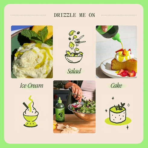 11.8 Oz (350ml) Graza Drizzle Extra Virgin Olive Oil, Finishing Oil - High Polyphenol Early Harvest EVOO Finishing Oil