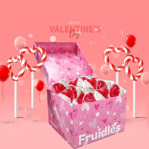 Lollipops Red Heart Shaped Strawberry N' Cream Flavored, 12 Individually Wrapped Lollipops