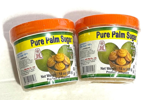 FOXCUP 100% 14 oz. (2 Packs) JHC Pure Palm Sugar Product of Thailand