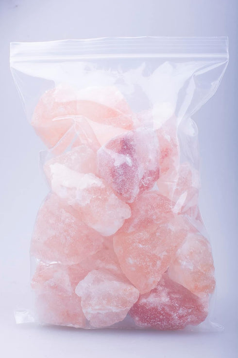 OULLYY 100% 1.2 2 Inches |2.9 Lbs Himalayan Pink Salt Chunks Natural Solid Mineral Rock Salt Chunks to Bag of Chunks