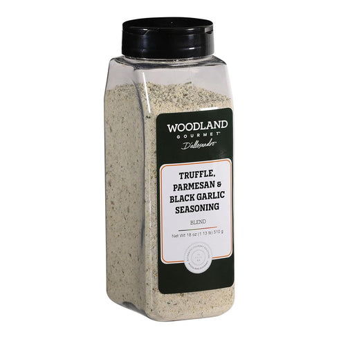 18 oz Truffle Parmesan & Black Garlic Seasoning, Gourmet Finishing Cheese Blend with Black Truffle Salt & Fermented