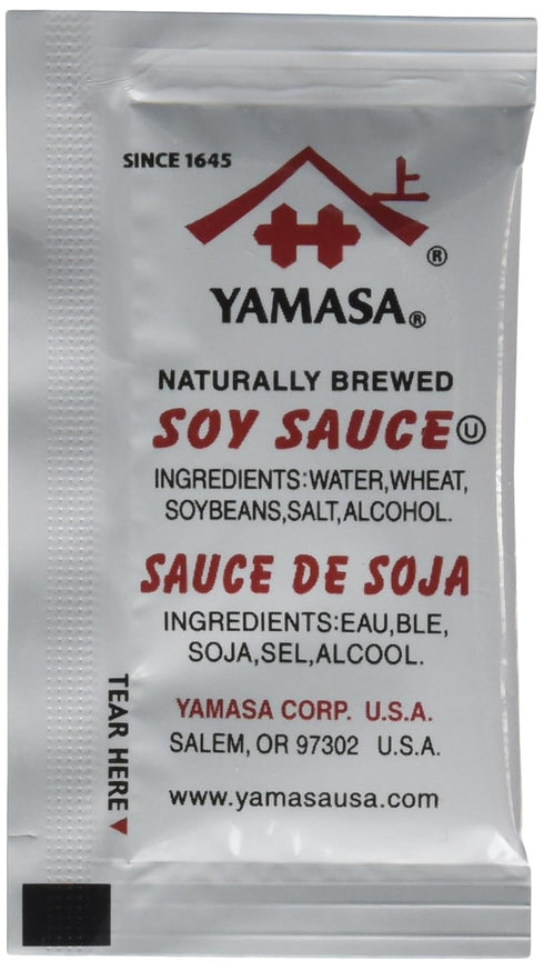 Packets, 500 5.5ml Packs Yamasa, Soy Sauce, Full Flavor Japanese Brewed Soy Sauce Individual Portion