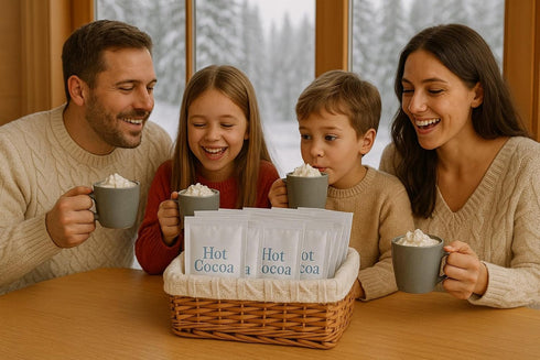 Generic Packets 1.38 oz Premium Hot Cocoa Single Serve Each - Smooth & Creamy Instant Hot Chocolate Mix - Individually