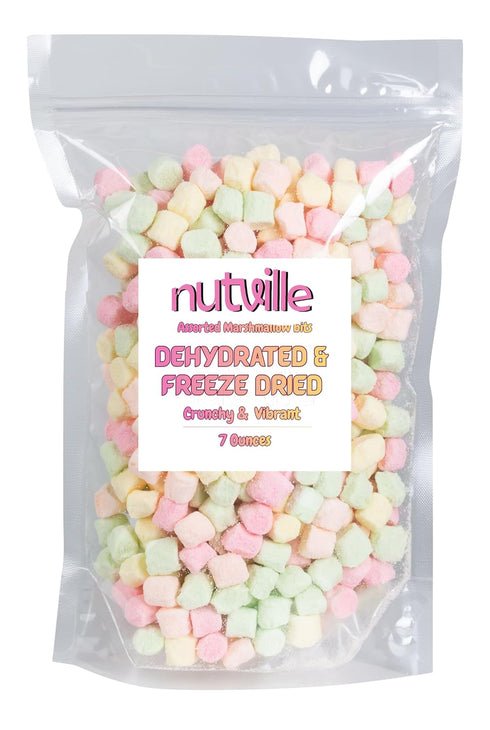 nutville Extra Crunchy Cereal Marshmallows, 7oz Resealable Pouch Dual-Crunched (Dehydrated & Freeze-Dried) Multi-Color