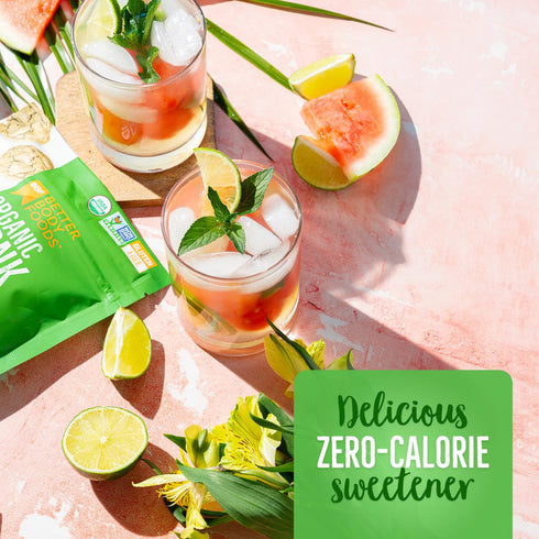1lb, 16oz BetterBody Foods Organic Monk Fruit Sweetener Blend, Raw Cane Sugar Substitute, Zero Calorie, Keto Diet