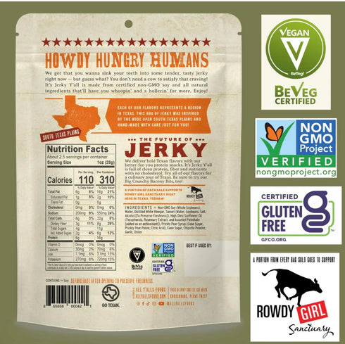 It's Jerky Y'all Plant Based Jerky Variety Pack | Vegan Snacks, Non-GMO, Gluten Free (3 Pack)