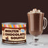 12 Crazy Cups Caffeinated Molten Chocolate Souffle Hot Cocoa Mix - Premium Coffee Substitute, Ounce Canister for Bulk