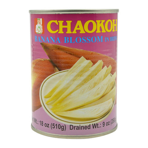 Chaokoh Banana Blossom in Brine Pack of Four 260g Per Can (Drained
